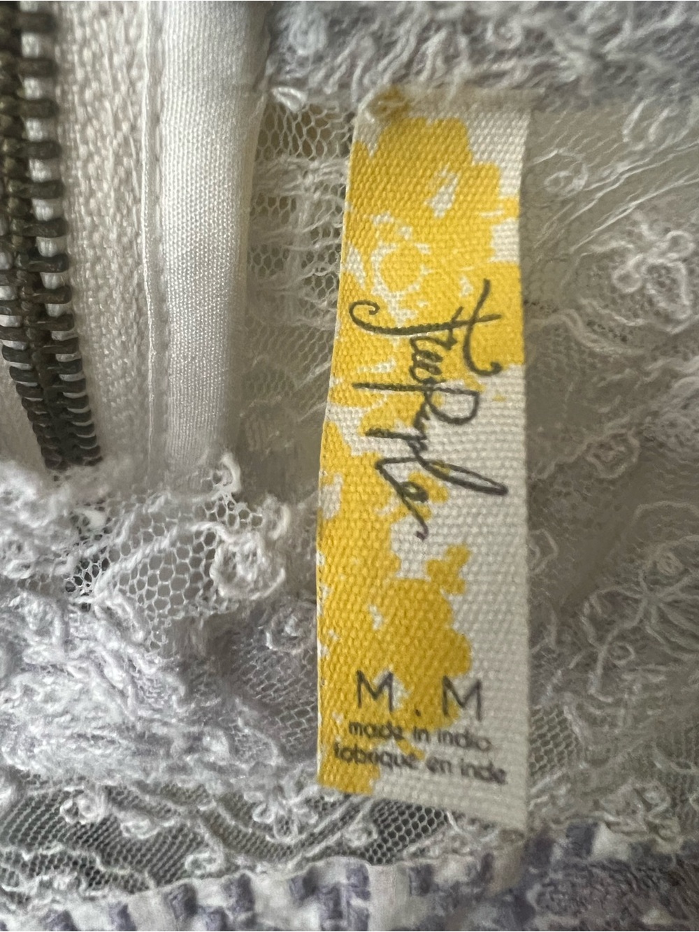 We The Free Lace & Embroidered Mini Dress in Taupe Cream - Picture 3 of 10